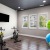 a room with medicine balls and and stationary bikes